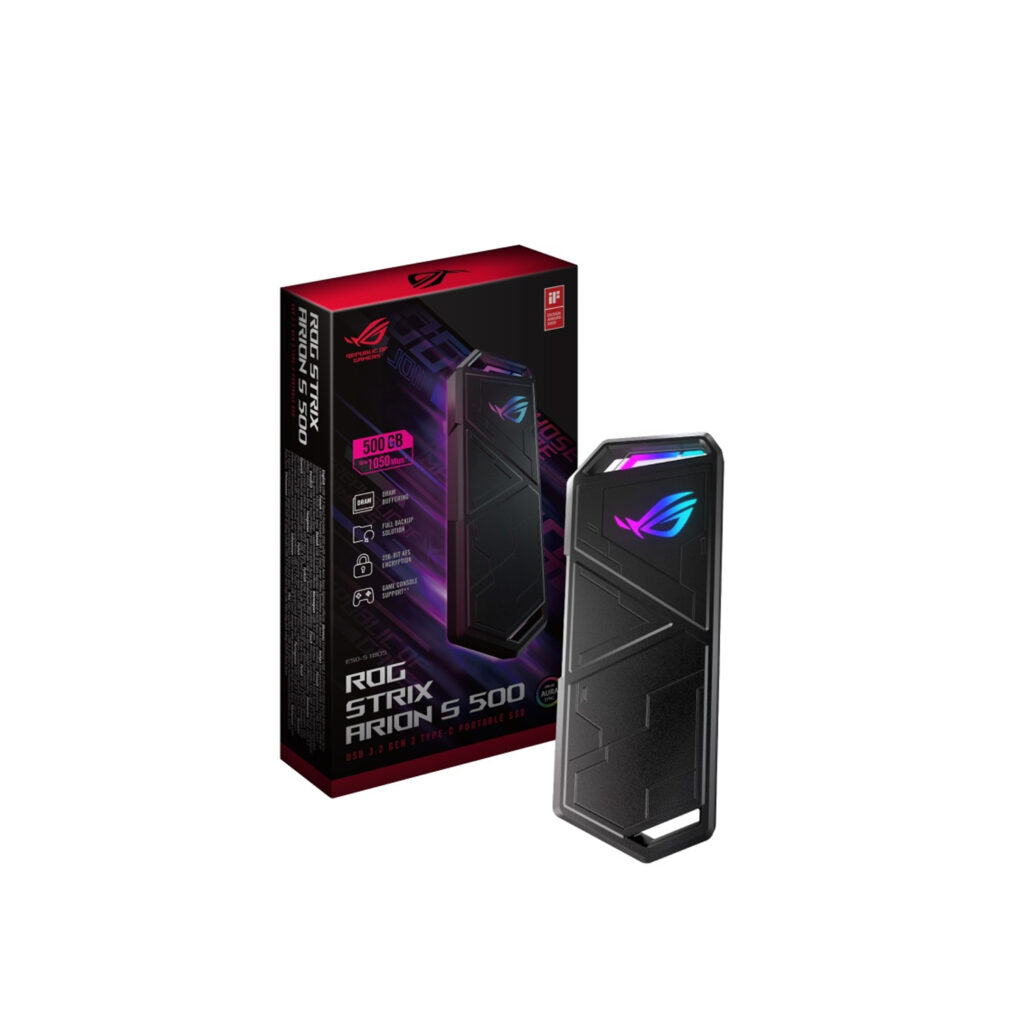 ASUS ROG Strix Arion M.2 NVMe SSD Enclosure USB 3.2, 10 Gb/s – 90DD02H0 ...