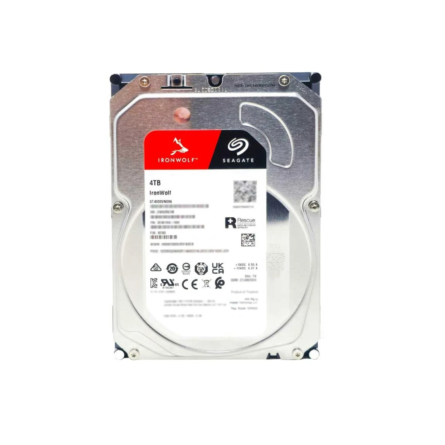 Seagate IronWolf 4TB ST4000VN006 NAS Hard Drive (SATA 6Gb/s, 5400RPM, 256MB Cache)